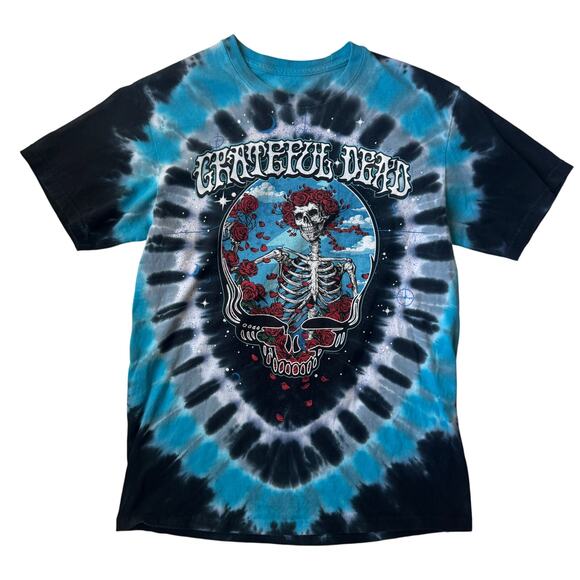 Liquid Blue Other - Grateful Dead Liquid Blue Tie Dye Skull Roses Steal Your Bertha Tee Double Sided